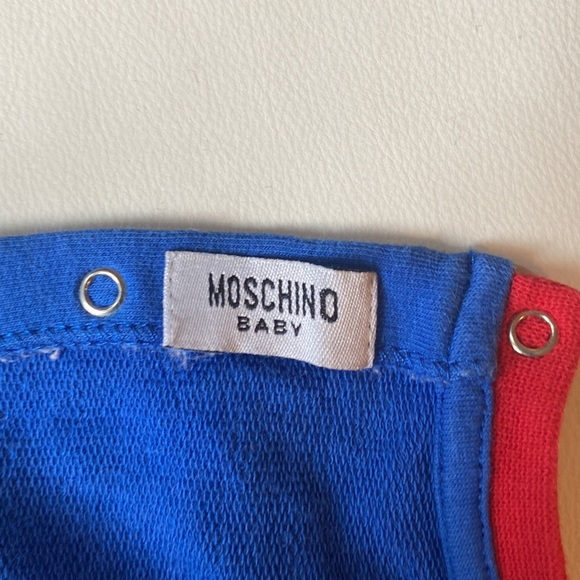 MOSCHINO BABY BLUE DINOSAUR ROMPER - Picture 3 of 9